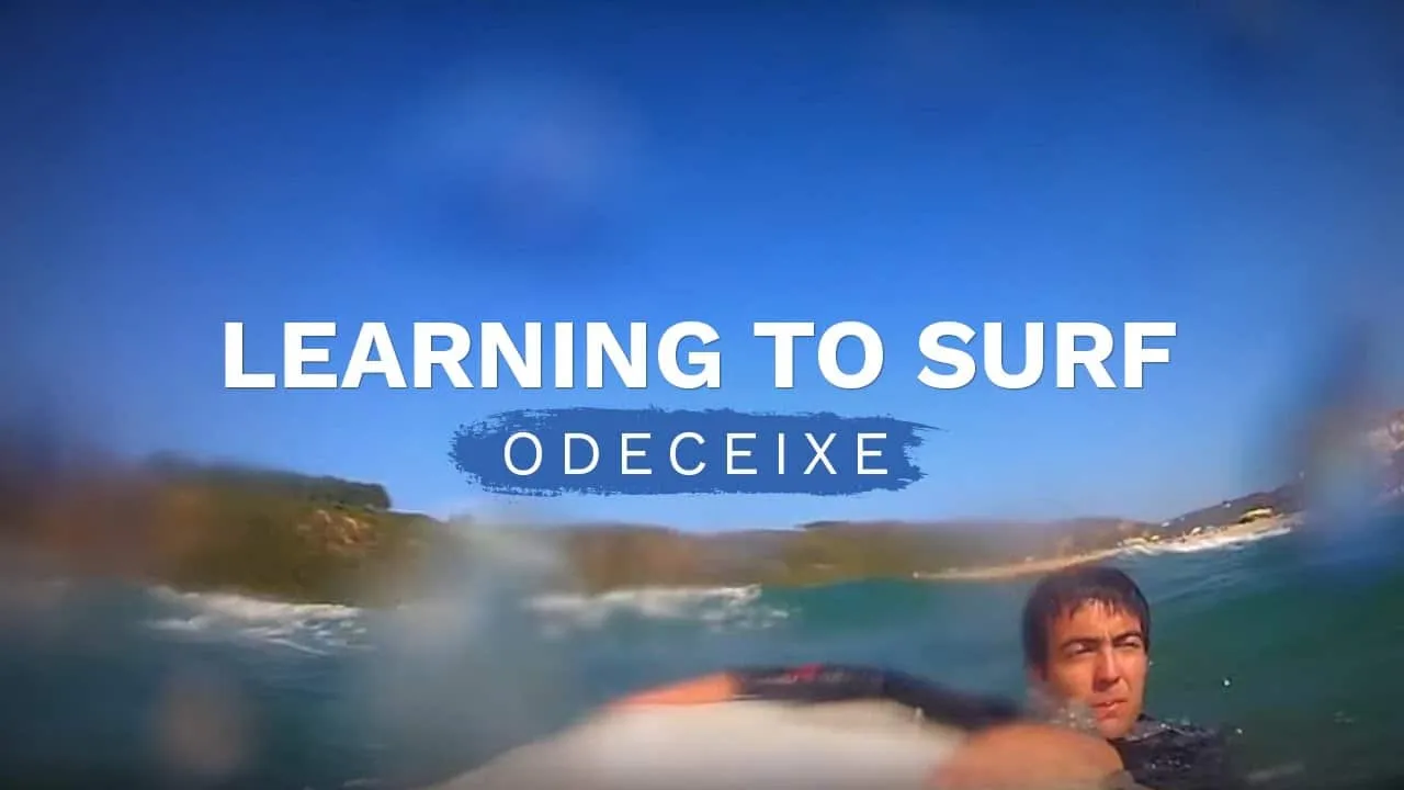 Learning to surf in Odeceixe. A lot of paddling in surfing it seems 6