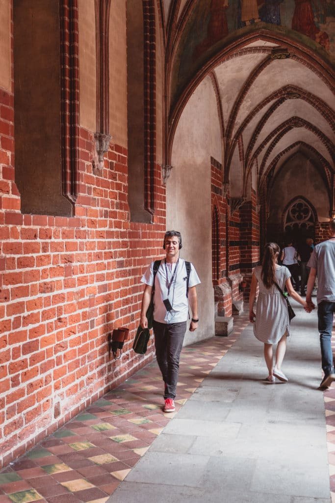 Walking inside Malbork castle