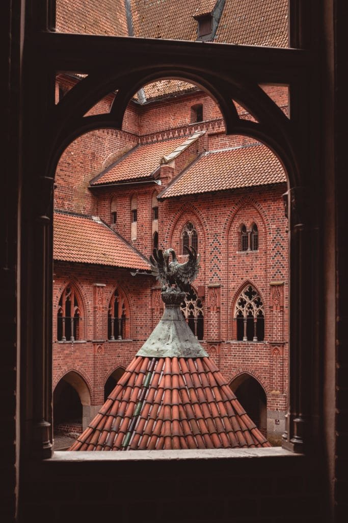Malbork castle window view