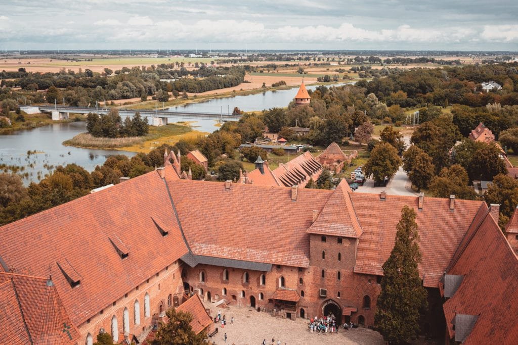 View from the tower Malbork castle