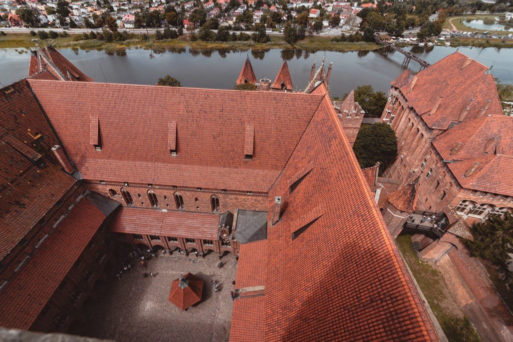 Malbork castle and the river