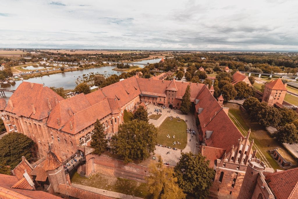 Malbork castle the river and surroundings