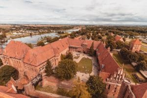 Malbork castle the river and surroundings