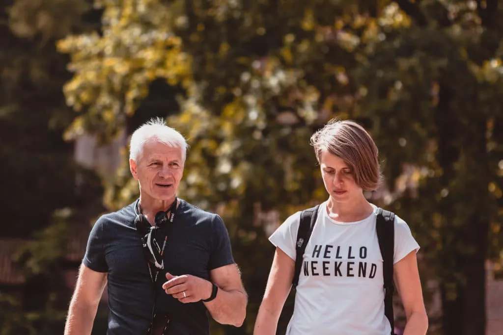 Malbork Castle in Poland- A tour of the Worlds Largest Castle 2 Father and daughter walking