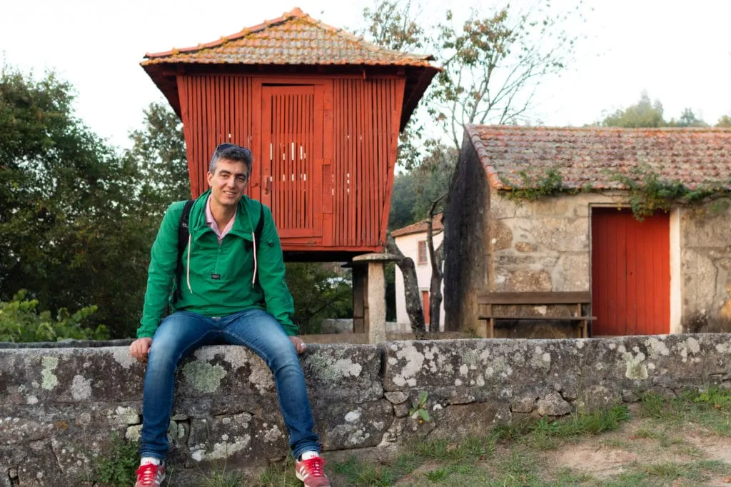 me sitting in front of the garden house