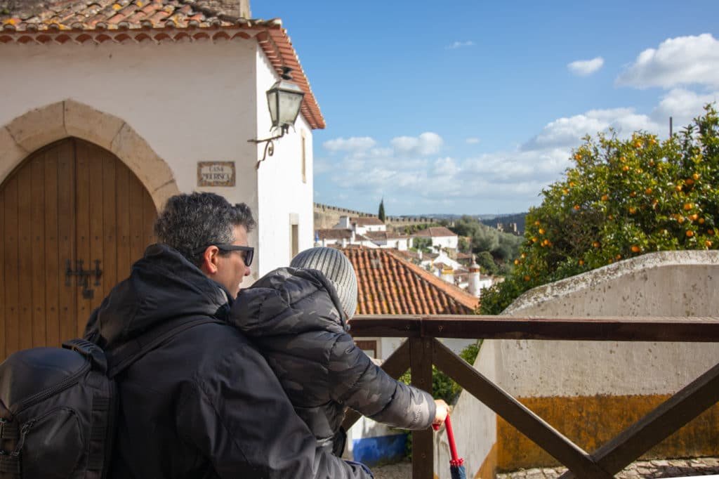 enjoying the view in Obidos