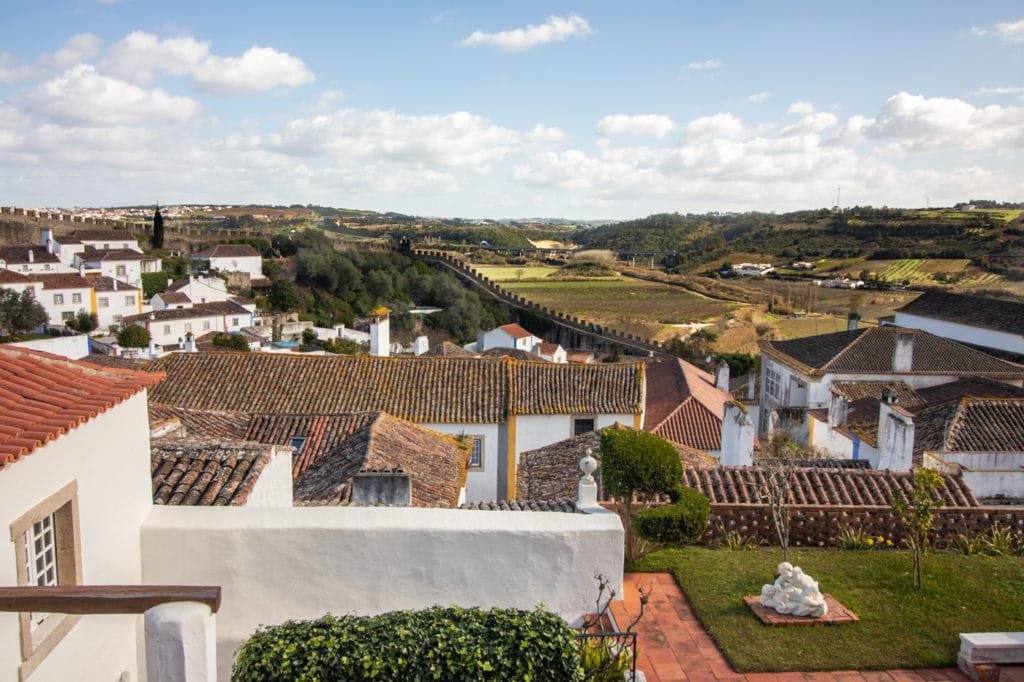 View from near the castle walls of Obidos