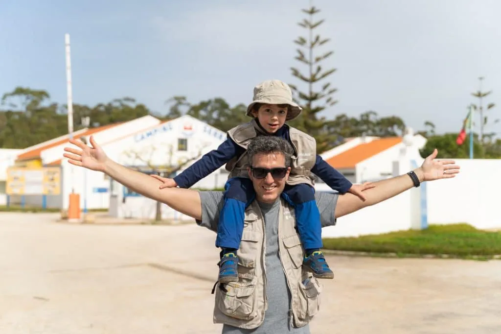 pai e filho na rota vicentina